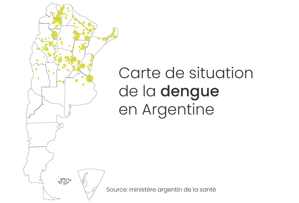 carte de situation de la dengue en argentine