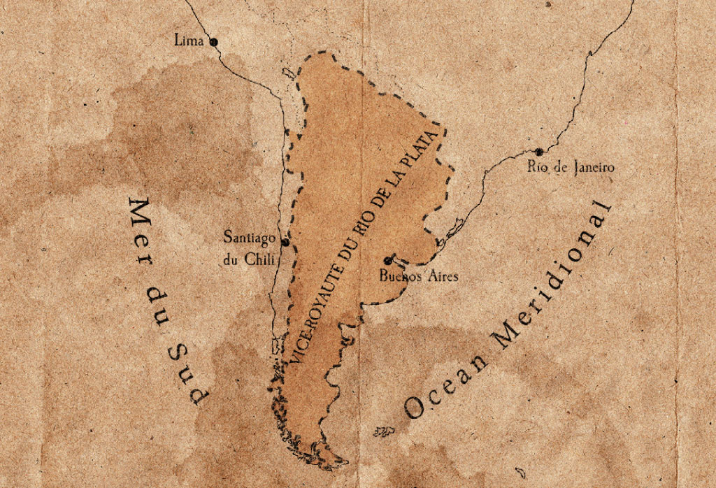 carte de l'ancien vice royaute du rio de la plata