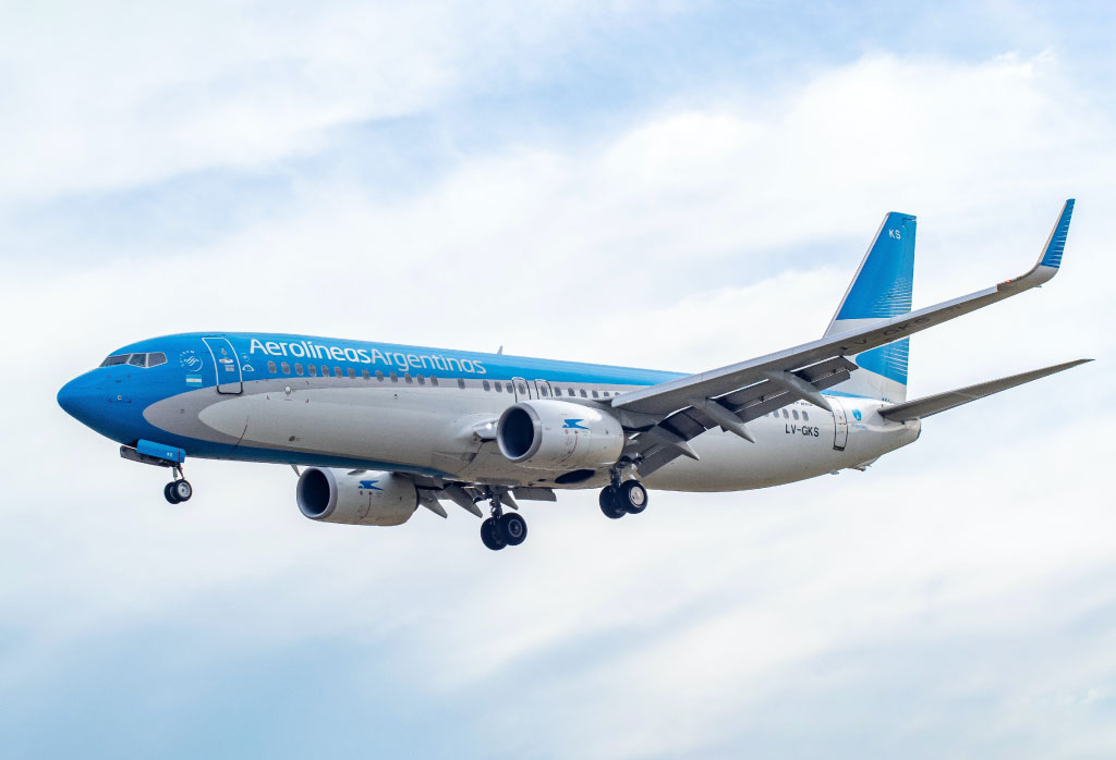 avion de aerolineas argentinas comme l'un des moyens de transport en Argentine