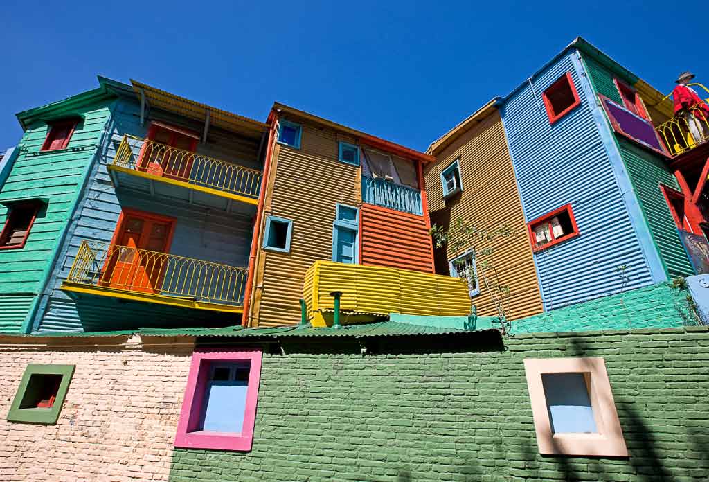 Maisons colorées dans le quartier de La Boca