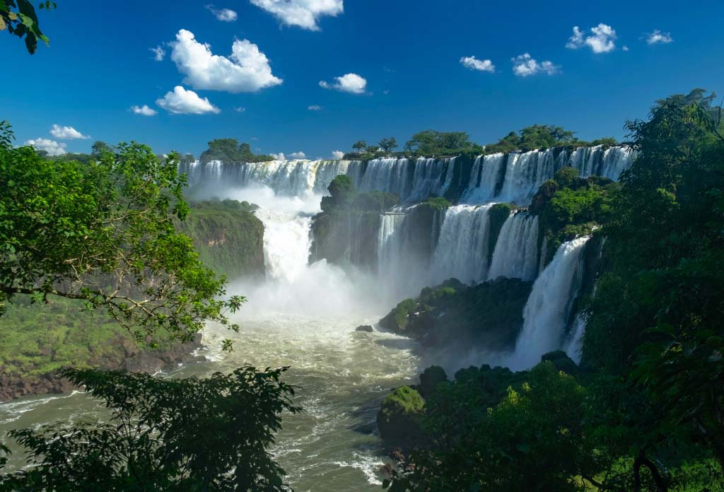 photo panoramique des chites d'Iguazu